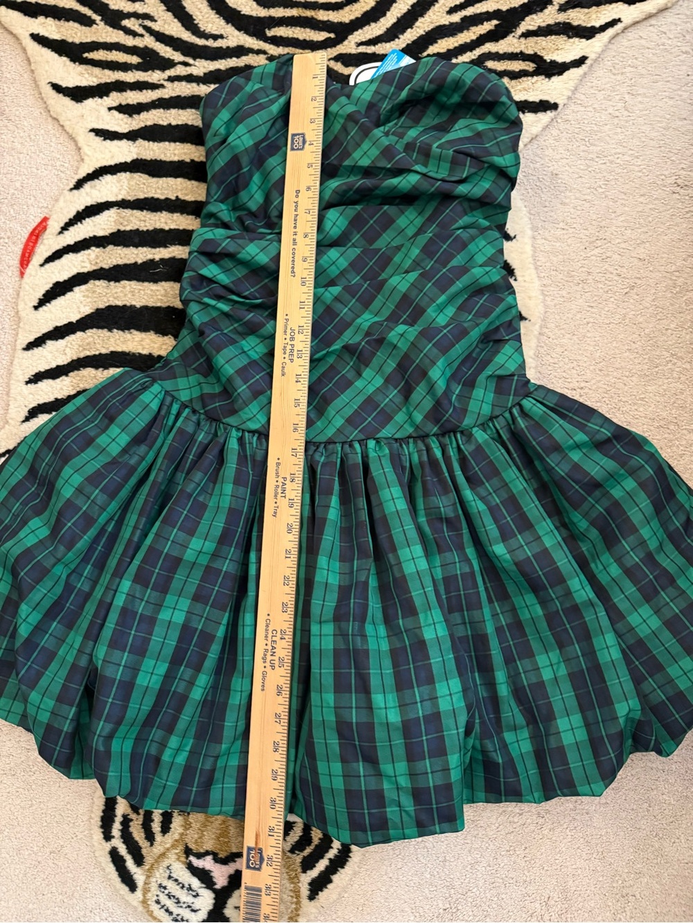 Luella Bartley for Target Green Plaid Strapless Bubble Dress NWT 13 - Picture 11 of 13